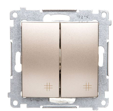 Подвійний перехресний вимикач Kontakt Simon Simon 54 Premium DW7/2.01/44