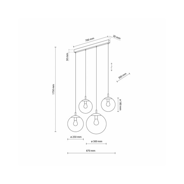 Люстра TK Lighting 5381 Esme E27 4x15W IP20 - фото №3