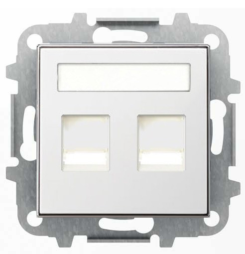 Центральная плата ABB Sky 8518.2 BL с суппортом (белая)