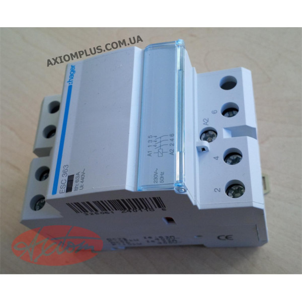 Контактор 63A ESC363 (3НО, 230В) 3м Hager - фото №1