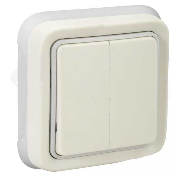 Вимикач перехресний 2-клавішний білий Legrand