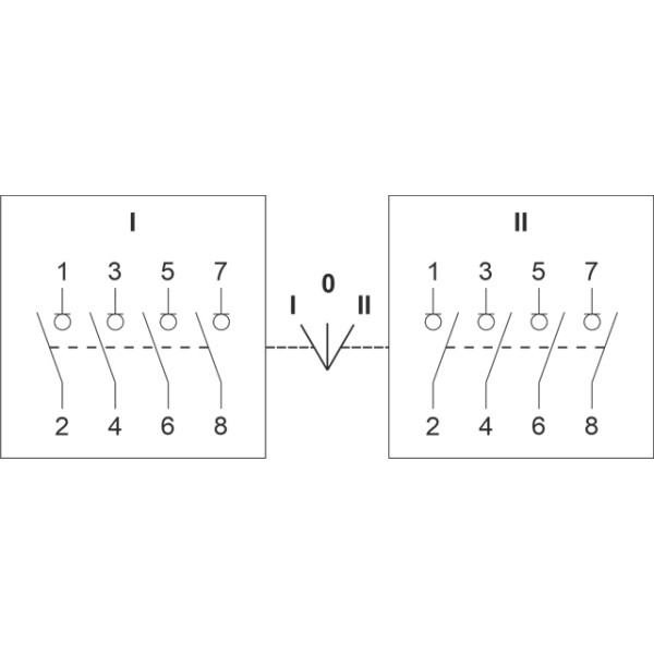 Перемикач F&F PSR-440 I-0-II 40A - фото №3