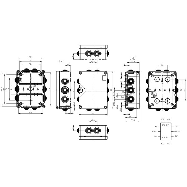Наружная монтажная коробка Spelsberg HP 190 (sp32699001) IP55 - фото №6