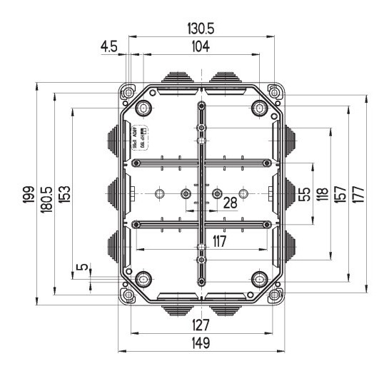 Наружная монтажная коробка Spelsberg HP 190 (sp32699001) IP55 - фото №8