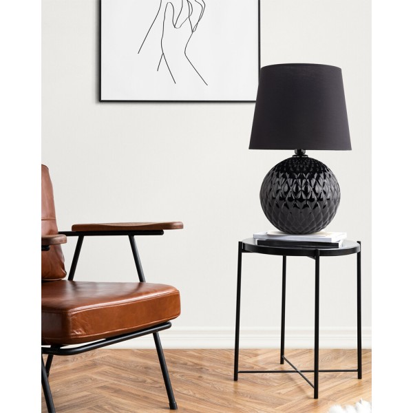 Настільна лампа TK Lighting 16047 Santana E27 1x15W IP20 чорна - фото №2