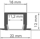LED-профіль KLUS PDS-4-K чорний, 2 метри - фото №4