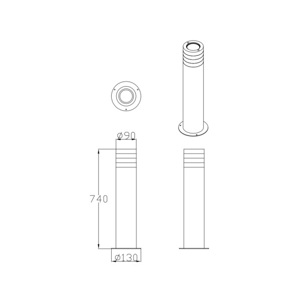Вуличний світильник Goldlux 324016 Rino E27 1x12W IP54 BK - фото №4