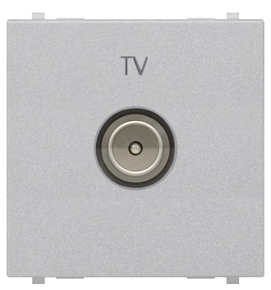 TV розетка ABB Zenit N2250.7 PL 2М (серебро)
