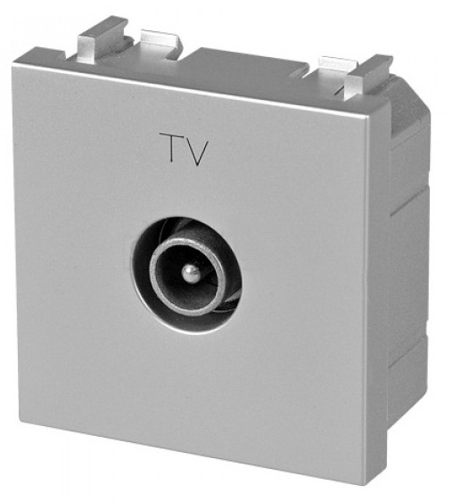 TV розетка ABB Zenit N2250.7 PL 2М (серебро) - фото №1