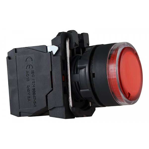 Кнопка Аско-Укрем TB5-AW34M5 з підсвічуванням червона (A0140010174) - фото №3