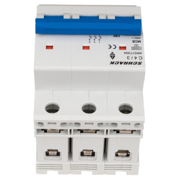 Автоматичний вимикач Schrack AM017304 10кА 4А 3P C - фото №5