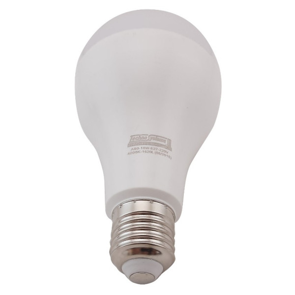 Світлодіодна лампа TNSy LED Bulb-A80-18W-E27-220V-4000K-1620L ICCD (TNSy5000043) - фото №1