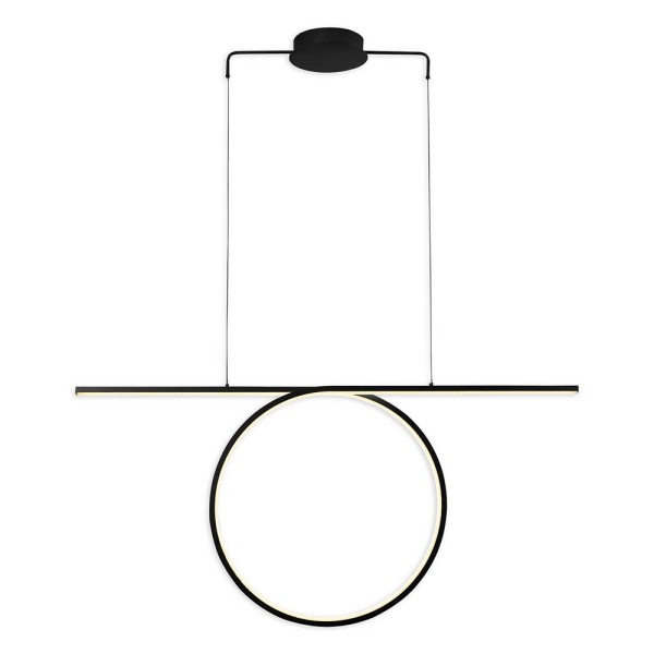 Подвесной светильник, люстра Goldlux 334022 Odetta LED 1x42W 4000K 5250Lm IP20 черный