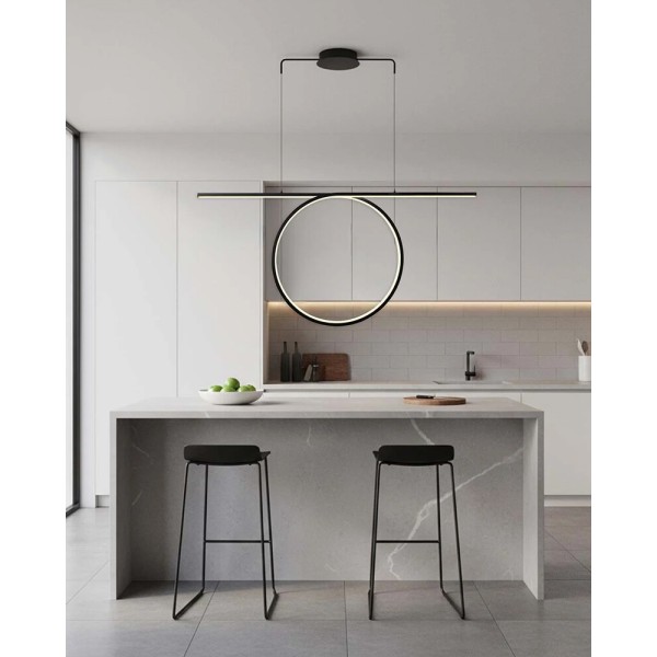 Подвесной светильник, люстра Goldlux 334022 Odetta LED 1x42W 4000K 5250Lm IP20 черный - фото №1