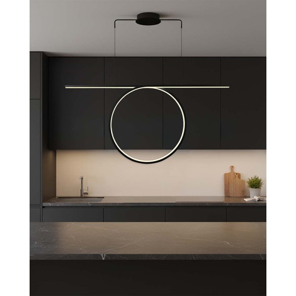 Подвесной светильник, люстра Goldlux 334022 Odetta LED 1x42W 4000K 5250Lm IP20 черный - фото №3