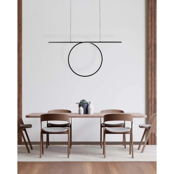 Подвесной светильник, люстра Goldlux 334022 Odetta LED 1x42W 4000K 5250Lm IP20 черный - фото №4