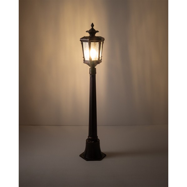 Вуличний світильник Nowodvorski 4694 Amur E27 1x25W IP44 чорний із мідною патиною - фото №1