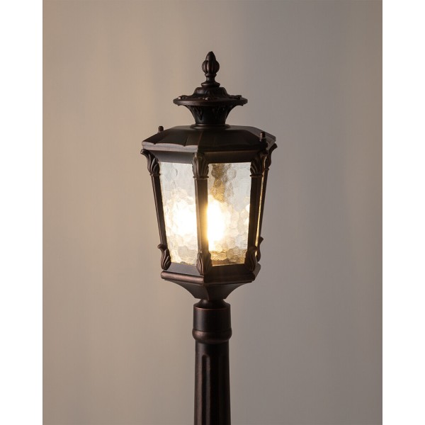 Вуличний світильник Nowodvorski 4694 Amur E27 1x25W IP44 чорний із мідною патиною - фото №2