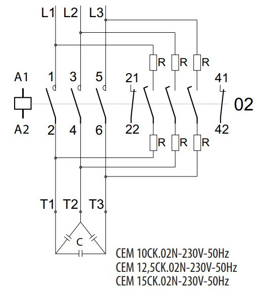Контактор ETI 004643817 CEM CK 12 5.02N (12.5 кВАр 400-440V) - фото №2