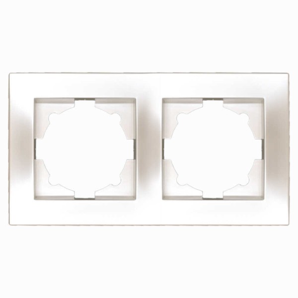 Рамка ELBI VEGA Silverline жемчужина 2-на (510-012500-226)