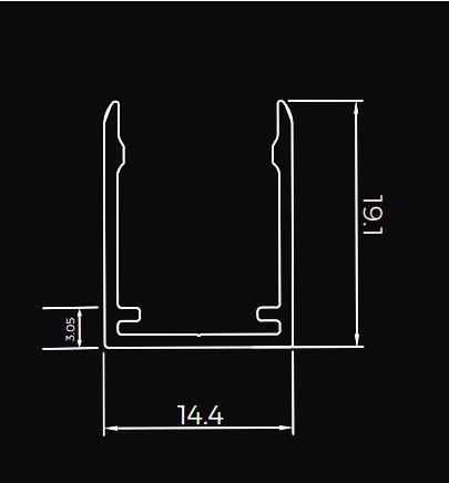 Алюмінієвий профіль COLORS для NMS1217 (AS-NMS1217A-1000) - фото №1
