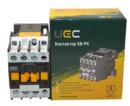Контактор UEC SB-РC-018 18А 36В/АС3 1NO (PC1-SB-018-36-10) - фото №1