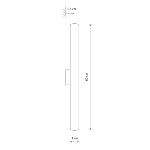 Бра, настінний світильник Nowodvorski 8118 Ice Tube LED LED 1x12W 4000K 1200Lm IP44 хром - фото №3