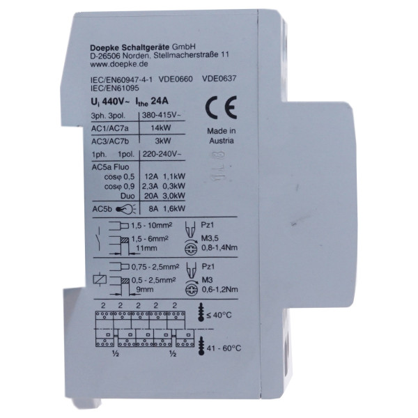 Контактор Doepke HS20-40 230В 24А - фото №2