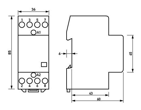 Контактор Doepke HS20-40 230В 24А - фото №3
