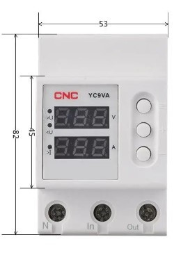 Реле контролю напруги CNC YC9VA AC 230В 63А (Б00043178) - фото №4