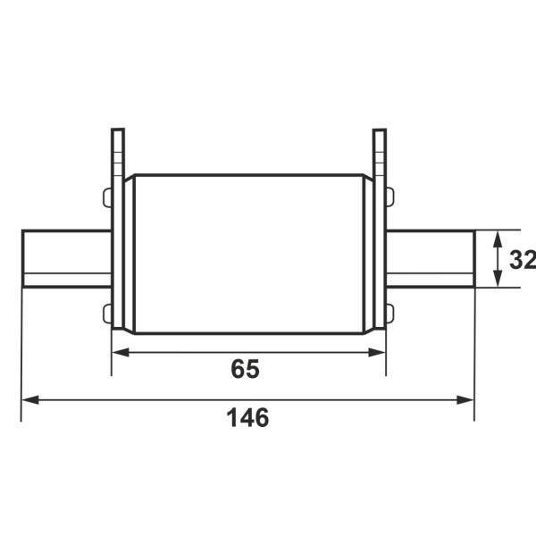 Запобіжник ножевий з плавкою вставкою Promfactor NF2.250A 500В 120kA - фото №1