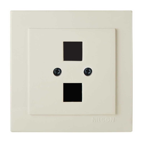 Розетка Nilson Touran кремова комп'ютерна 2-на без модуля ( 24121043 )