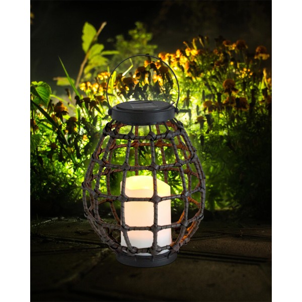 Вуличний світильник на сонячній батареї Goldlux 313249 Koge LED 1600K IP44 коричневий - фото №2