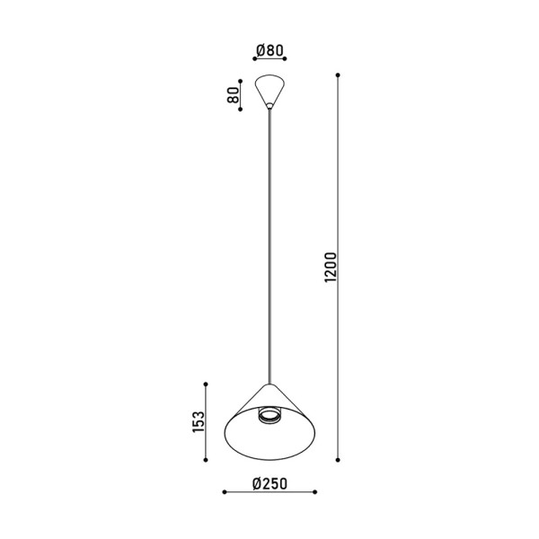 Подвесной светильник, люстра Kloodi PE-CONI250 5W 3K WH LED 430Lm IP20 белый - фото №3