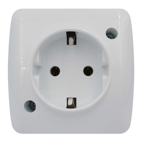 Розетка ALSU белая 1-я с заземлением ( 504-010200-217 )