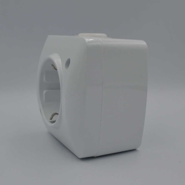 Розетка ALSU белая 1-я с заземлением ( 504-010200-217 ) - фото №2