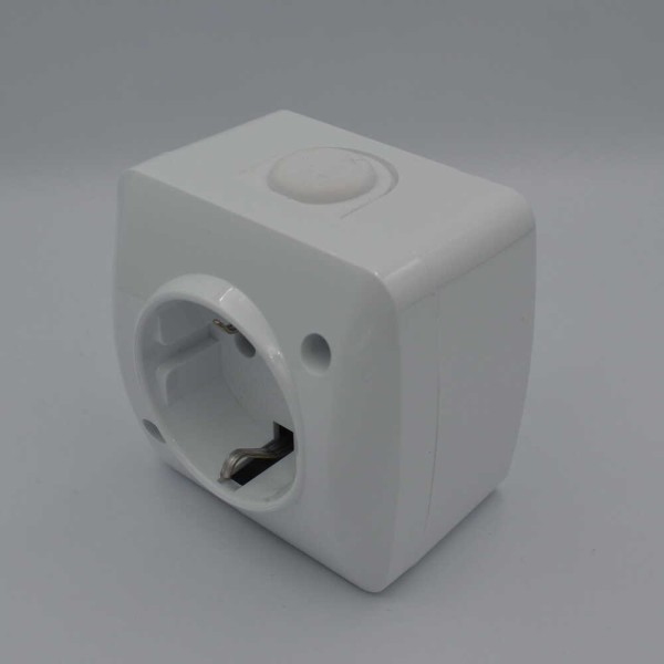 Розетка ALSU белая 1-я с заземлением ( 504-010200-217 ) - фото №3