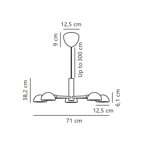 Подвесной светильник, люстра Nordlux 2220163003 Nomi E14 5x8W IP20 черный - фото №4