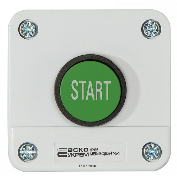 Одномісний пост Аско-Укрем XAL-B103 з кнопкою «Старт» (A0140020001) - фото №1