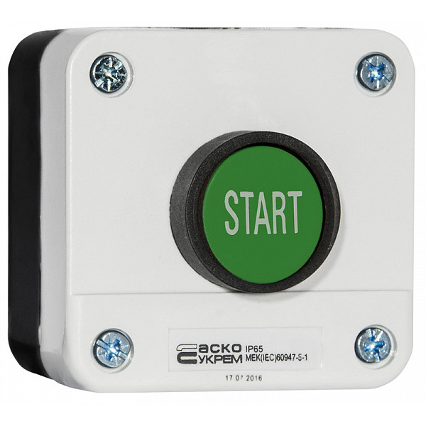 Одномісний пост Аско-Укрем XAL-B103 з кнопкою «Старт» (A0140020001) - фото №3