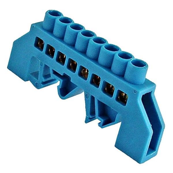 Универсальная шина TNSy изолированная «N» ШЛУ6х9-8 на DIN-рейку синяя (TNSy5500459)