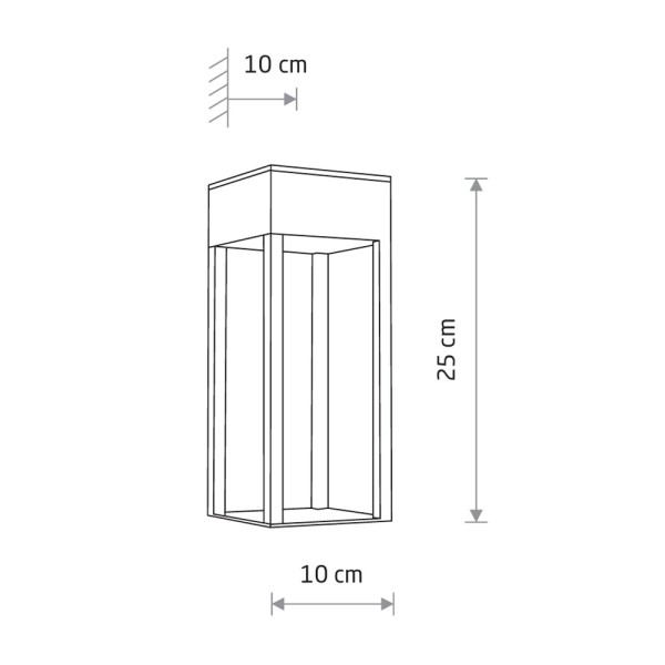 Вуличний світильник Nowodvorski 8146 Structure LED 1x13W 3000K 820Lm IP54 чорний - фото №2