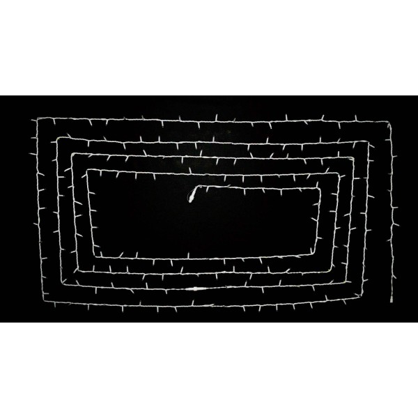 Вулична різнокольорова LED гірлянда Delux EN STRING 200LED (90012981) 20м (2х10м) 40 миготливих діодів IP44 білий шнур - фото №2