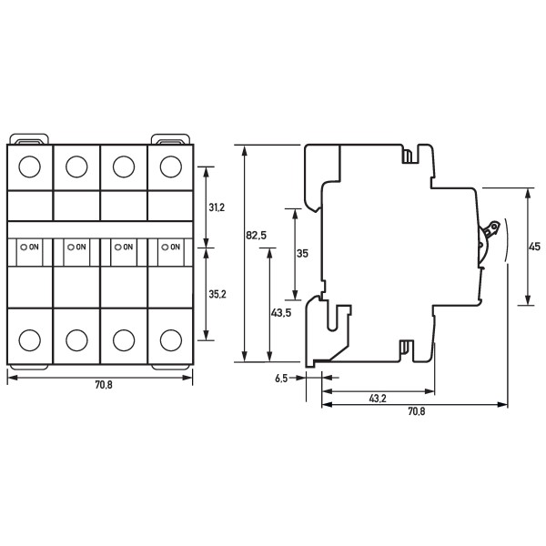 Автоматический выключатель Doepke DLS6i C40-4 - фото №4