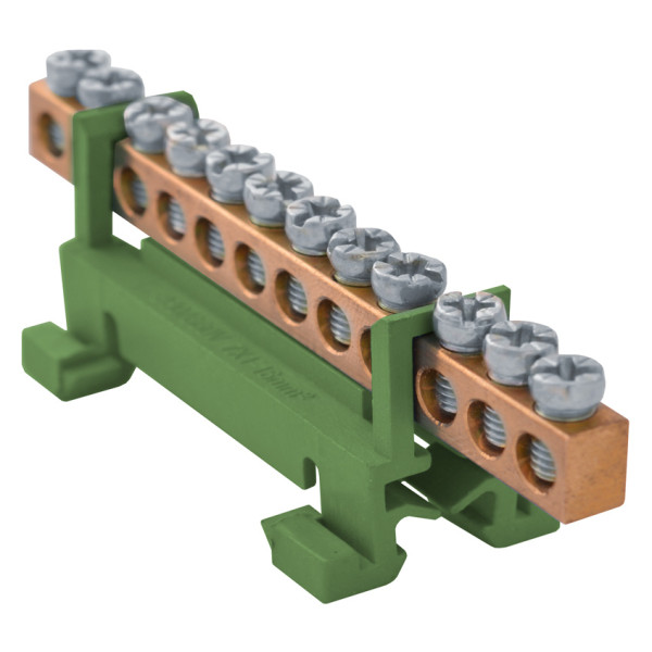 Нулевая шина E.Next e.bs.stand.1.12.green 12 отверстий зеленая (s025008)