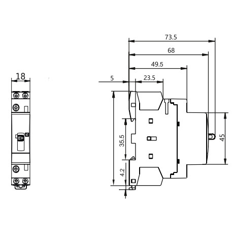 Модульний контактор NOARK Ex9CH20M 20 230В EU 20A AC 2NO (111630) - фото №1