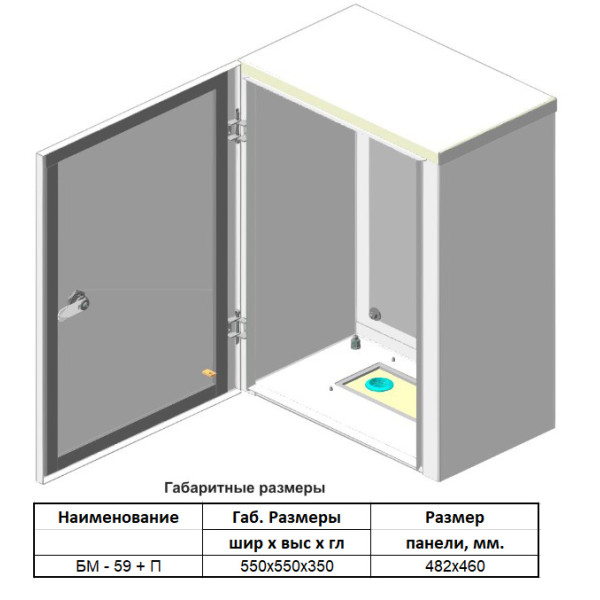 Навесной бокс с монтажной панелью Билмакс Б00029490 БМ-59+П IP54 - фото №4