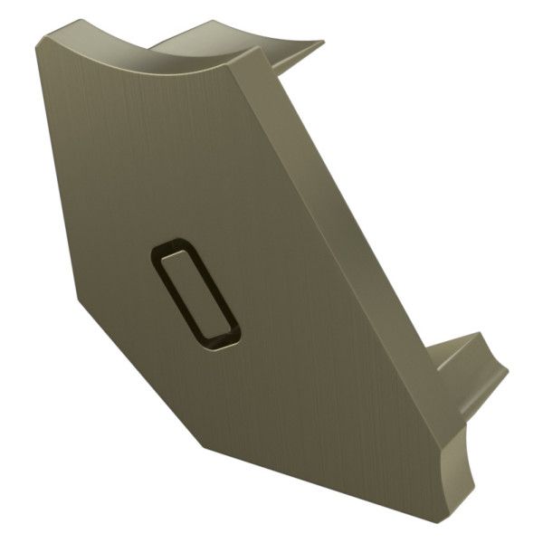 Заглушка Lumines для типа Н с размеченным отверстием правая сталь