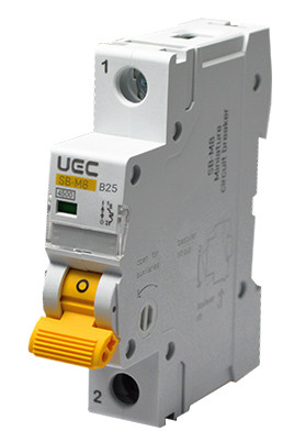 Автоматичний вимикач UEC SB-M8 1P 25A B 4,5кA (MCB45-1-025-B)