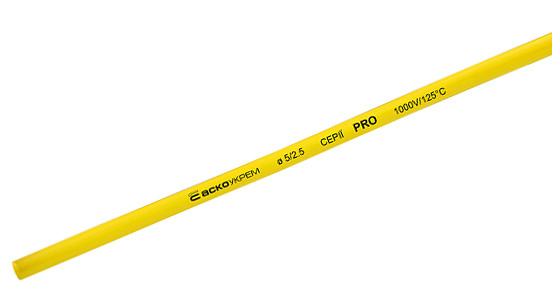 Термоусадочная трубка Аско-Укрем PRO Ø 5,0/2,5 желтая (A0150040475)